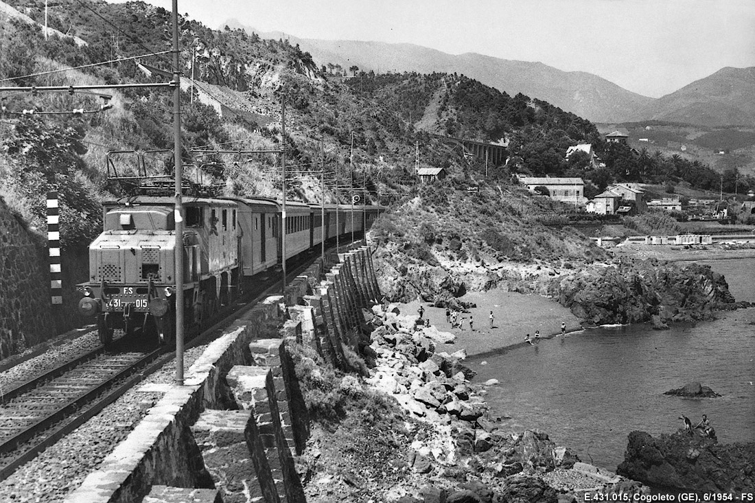 Il treno fotografico del 1954 - Cogoleto.