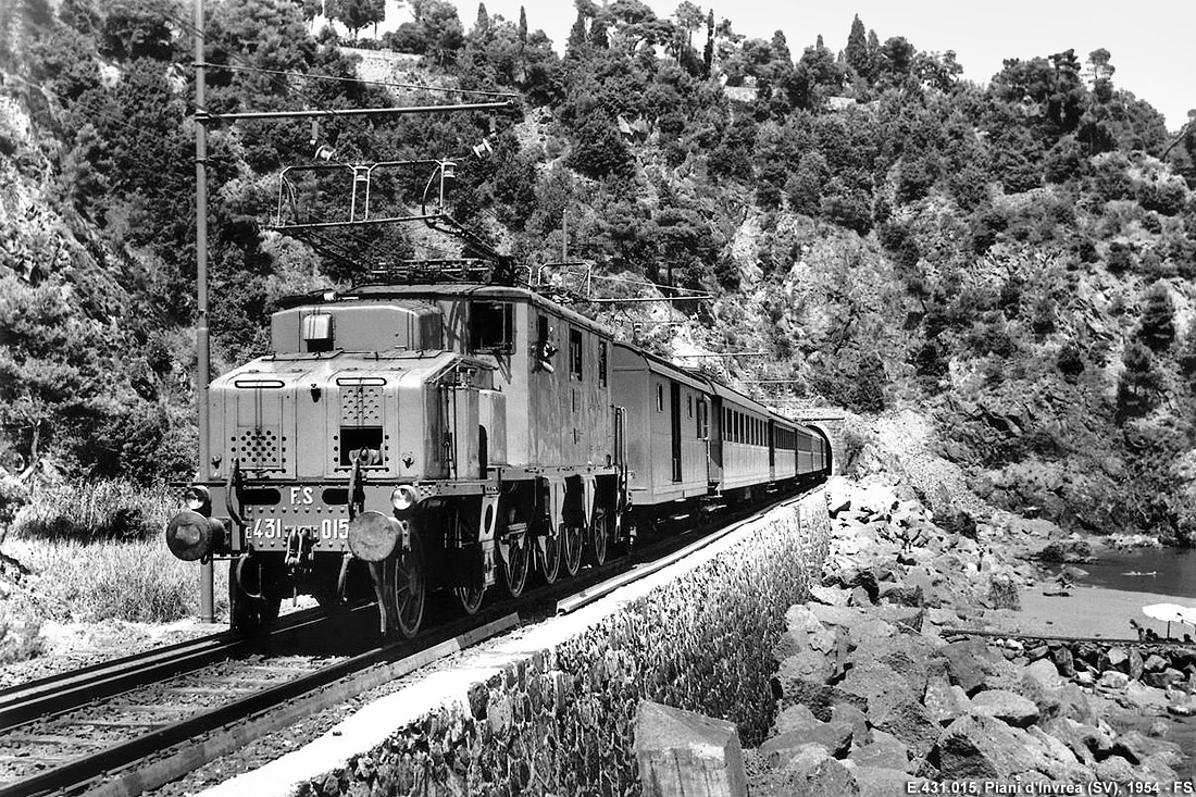 Il treno fotografico del 1954 - Piani d'Invrea.