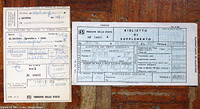 Biglietti ferroviari - Biglietto e prenotazione a mano 1981.