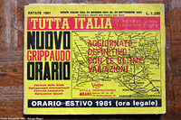 L'orario ferroviario Grippaudo - Orario 1981.