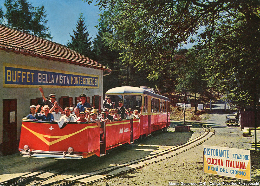 La ferrovia del Monte Generoso - Rimorchio aperto.