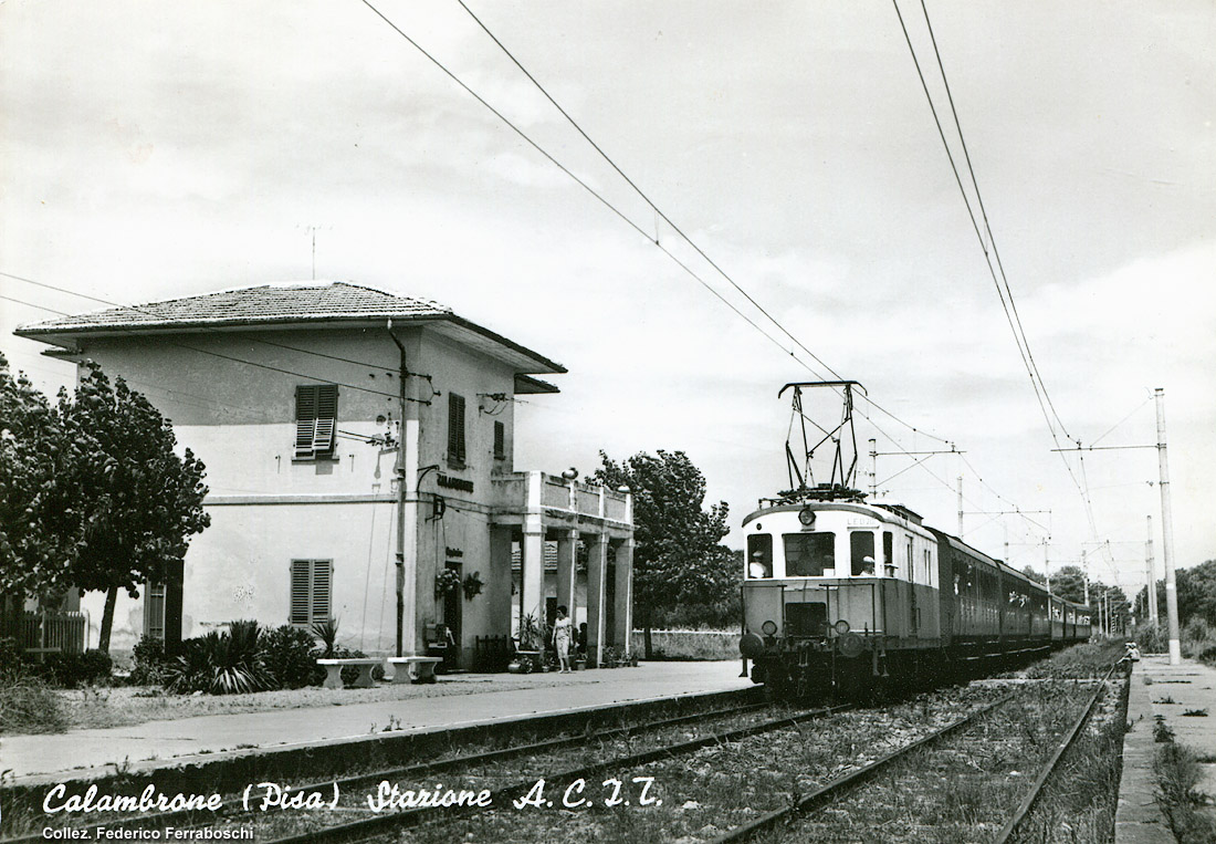 Locomotive in cartolina - Calambrone (LI).