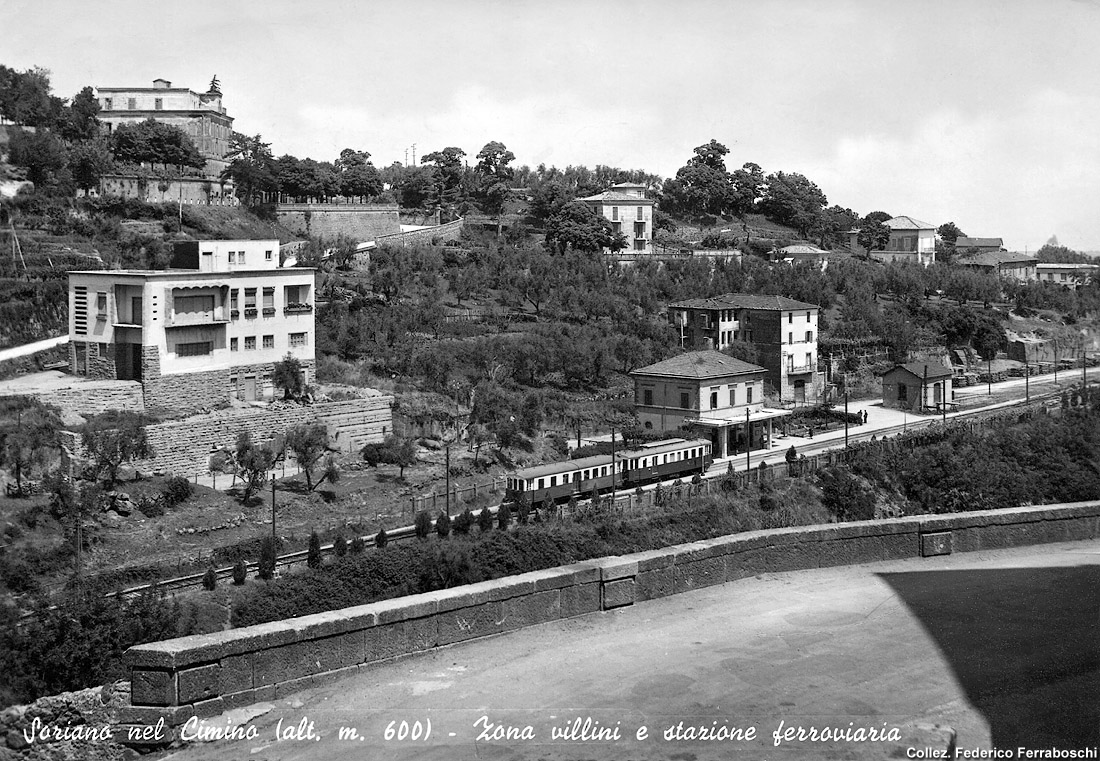 Elettromotrici in cartolina - Soriano nel Cimino.