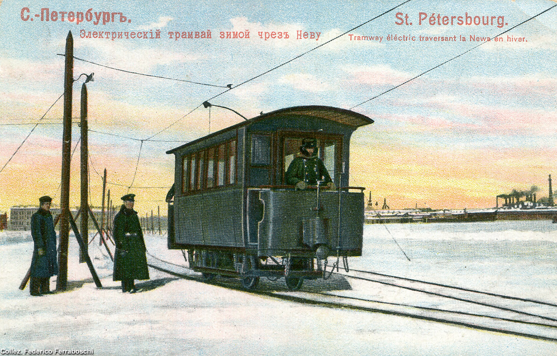 Tram sul ghiaccio - S. Pietroburgo.