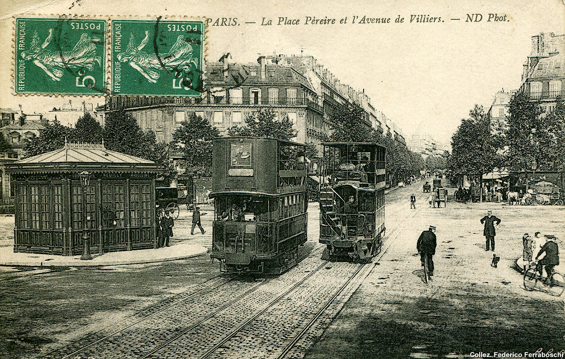 Tram elettrici ad accumulatori - Paris Place Preire.