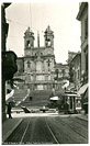 Cartoline di tram romani - Piazza di Spagna.