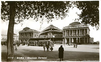 Cartoline di tram romani - Stazione Termini.