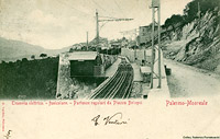 La tranvia Palermo-Monreale - Monreale, stazione arrivo.