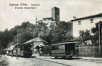 Tram a vapore in cartolina - Capriata d'Orba (AL).