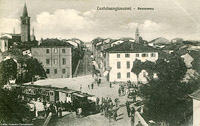 Tram a vapore in cartolina - Castelsangiovanni.