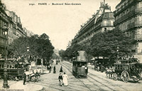 Tram a vapore - Paris Boulevard St-Germain.
