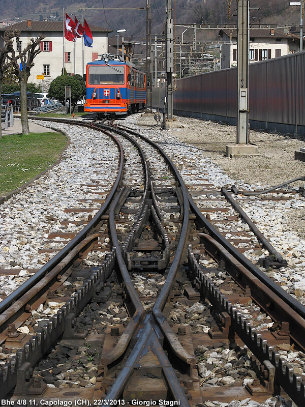 La ferrovia del Monte Generoso - Dentiera e scambio.