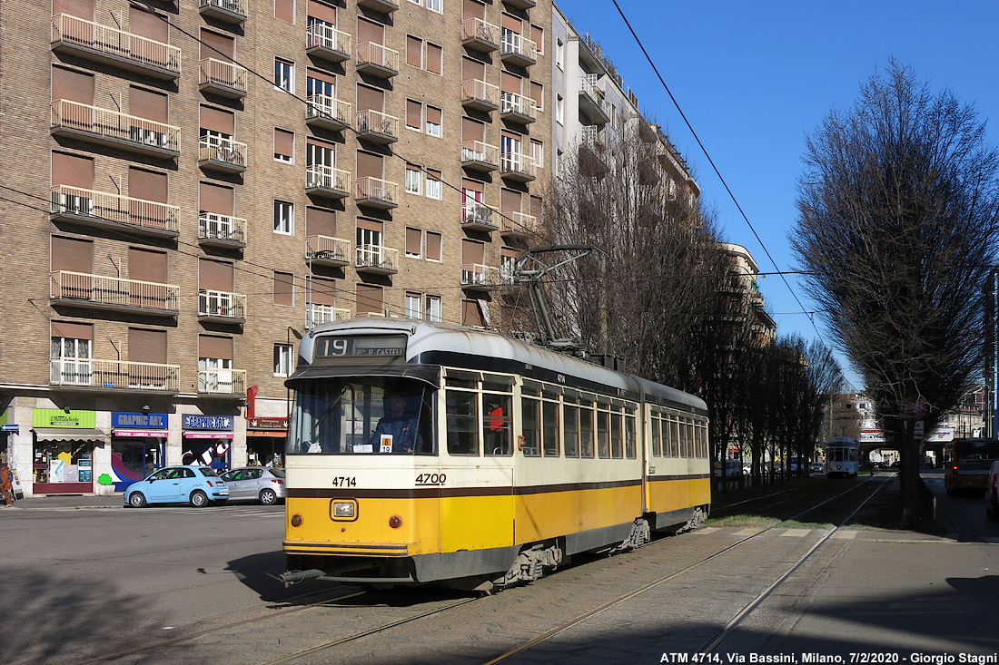 Tram e filobus - Via Bassini.