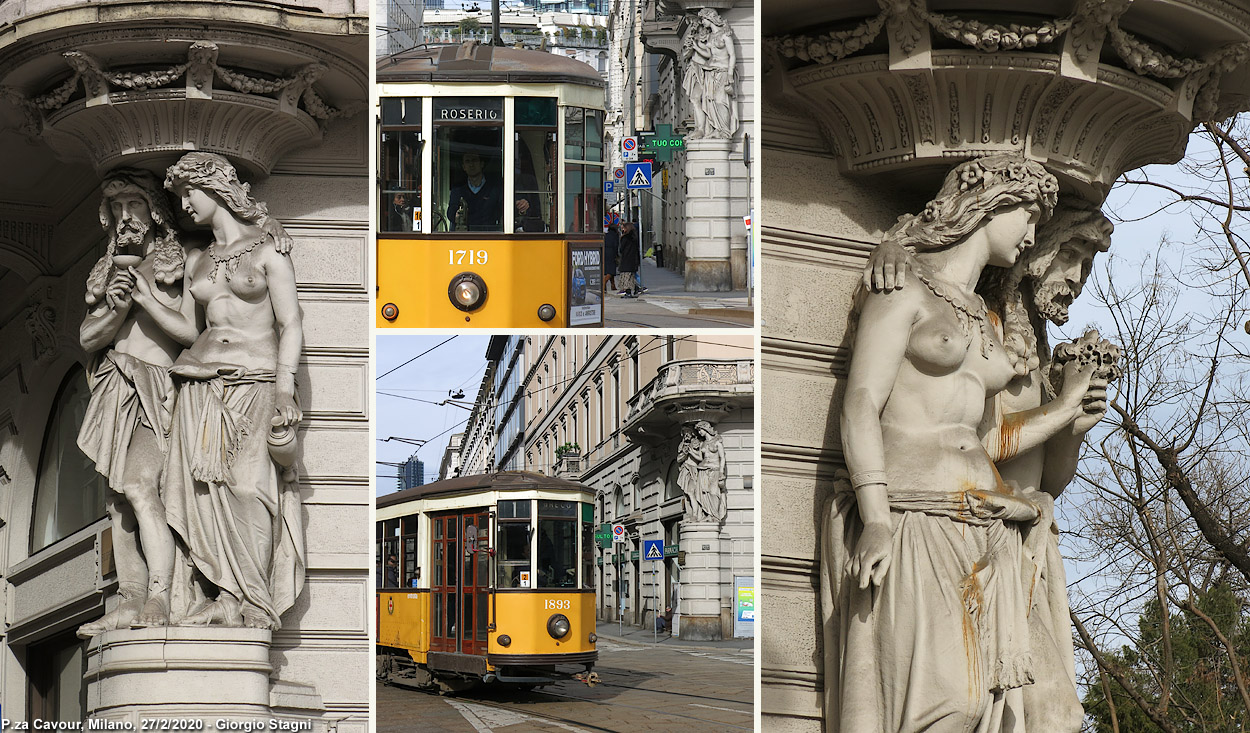 Tram e filobus - P.za Cavour.