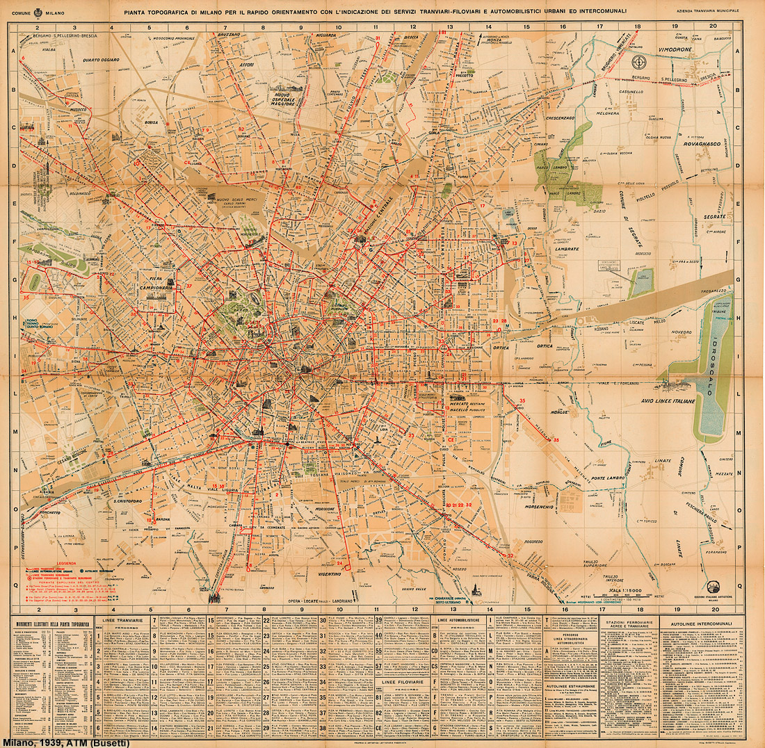 Milano in tram - Milano - ATM (Busetti), 1939.