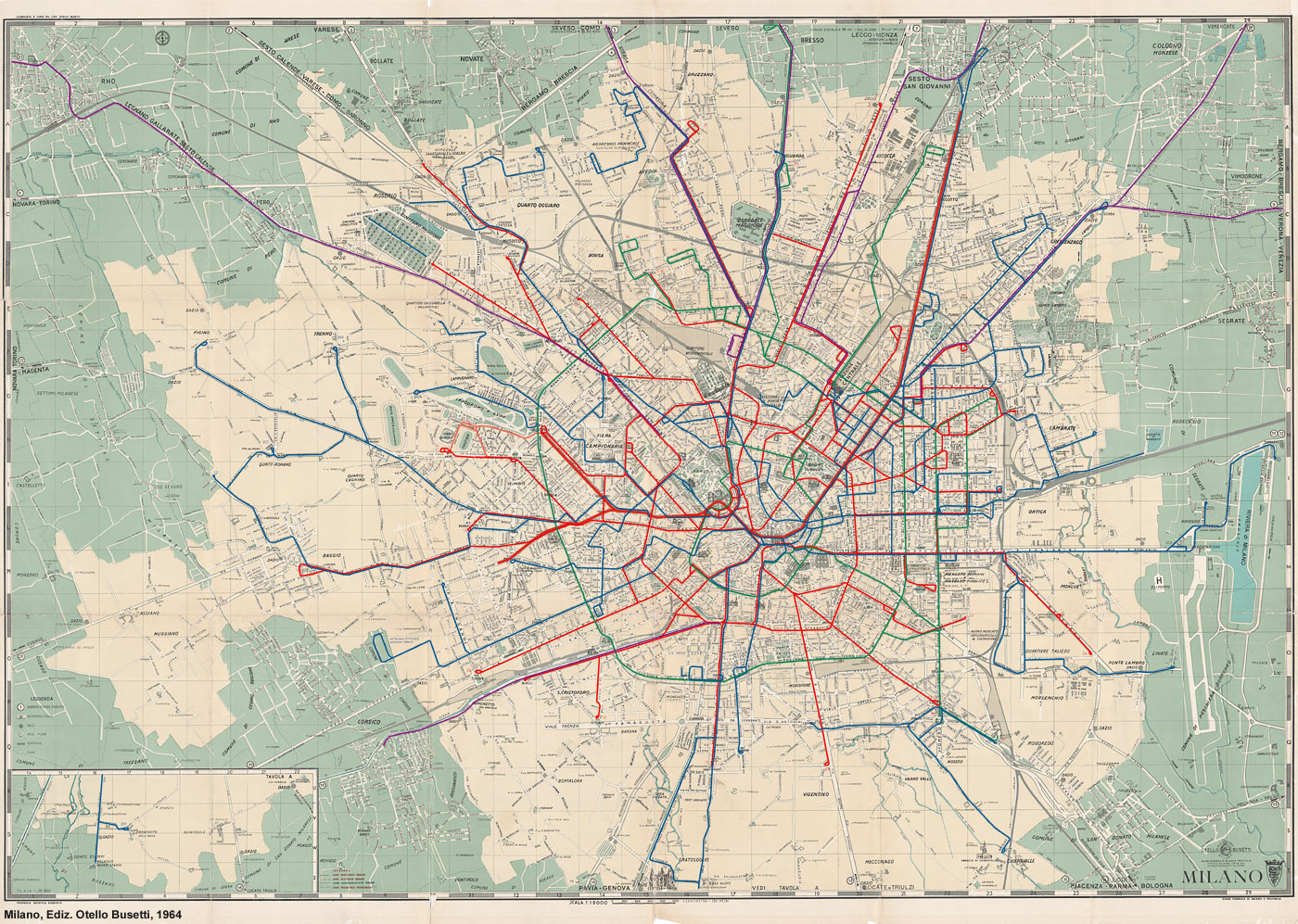 Milano 1964 - Milano, 1964, tutte le linee.