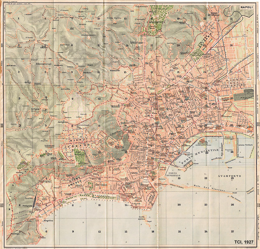 Citt italiane, anni '20 - Napoli - TCI, 1927.