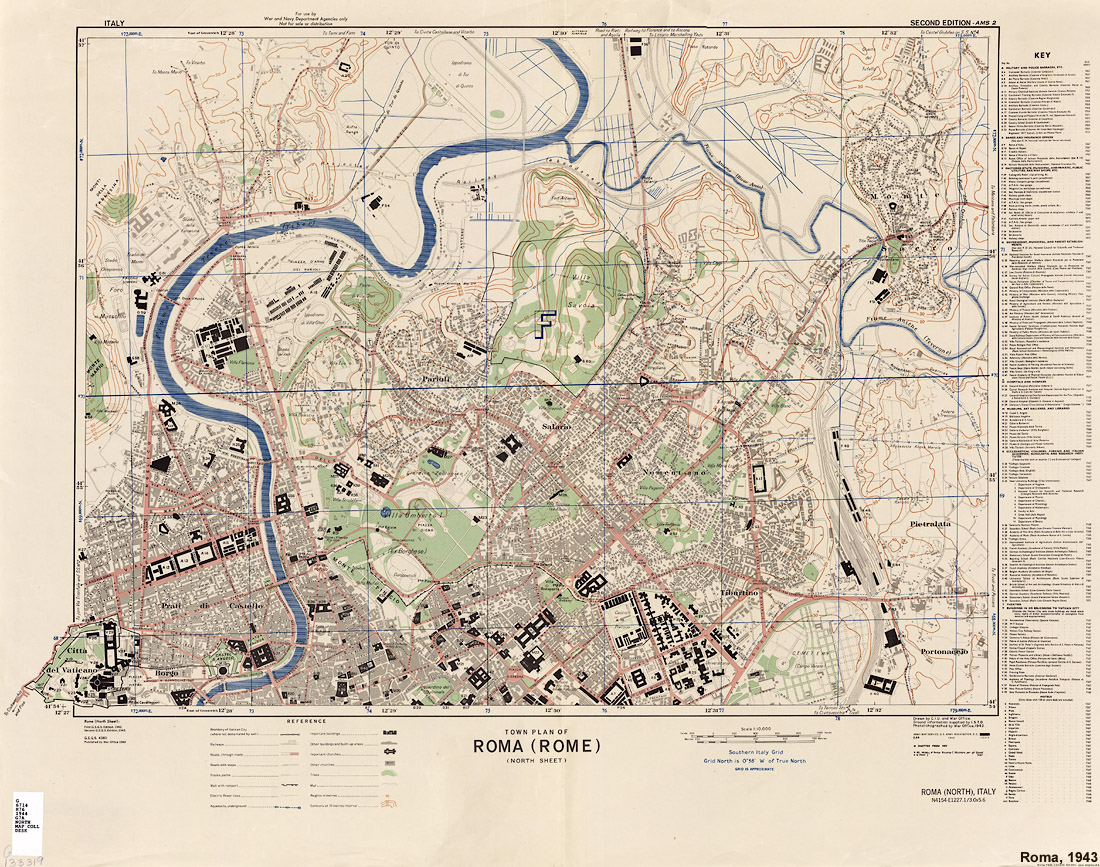 Roma - Roma 1943, U.S. Army, area nord.