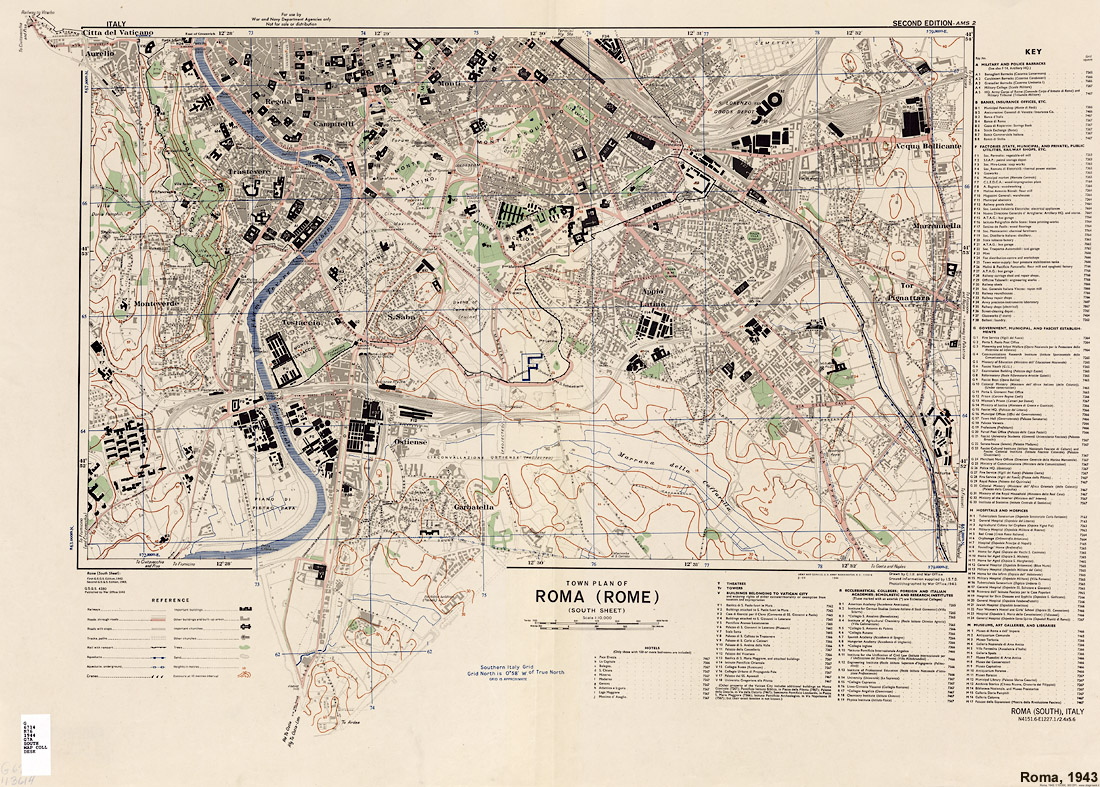 Roma - Roma 1943, U.S. Army, area sud.