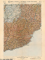 La carta 1:250.000 (c. 1908) - Foglio 15 - Cuneo-Porto Maurizio - TCI, Carta d'Italia 1:250.000, 1908 circa.
