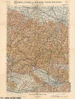 La carta 1:250.000 (c. 1908) - Foglio 18 - Bologna-Firenze - TCI, Carta d'Italia 1:250.000, 1908 circa.