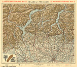 Mappe italiane anni '20 - Milano e i tre laghi (c.1924).
