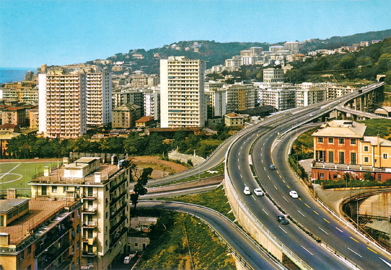 Il segno dell'Autostrada nel paesaggio - Genova Pegli