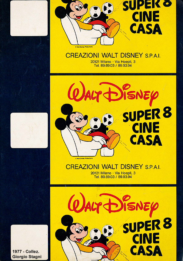 Cataloghi di film a passo ridotto - Walt Disney Cinecasa