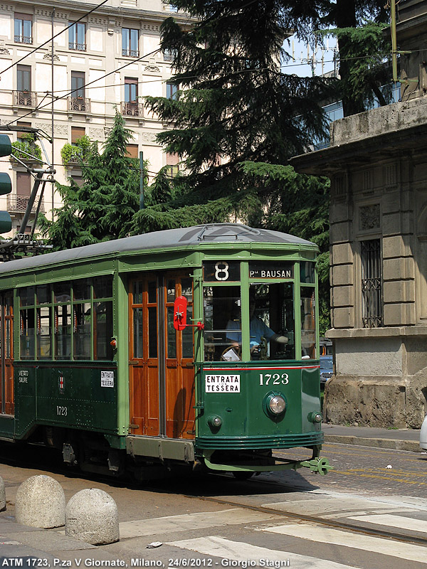 La 1723: verde classico degli anni '50 - Piazza 5 Giornate.