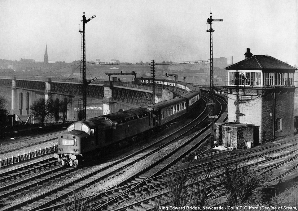 Decline of Steam, by Colin T. Gifford - King Edward Bridge, Newcastle.