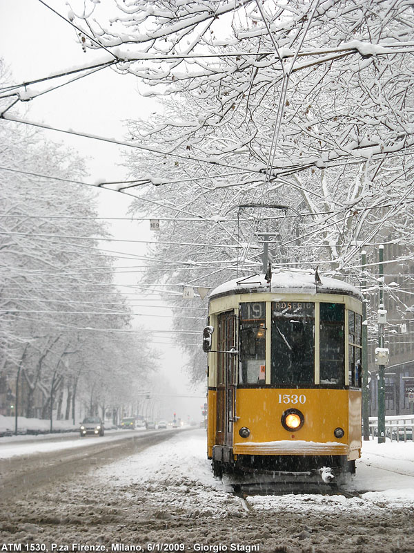Neve sulla città! - Corso Sempione.