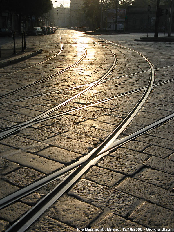 Geometrie di rotaie tranviarie - P.le Baiamonti.
