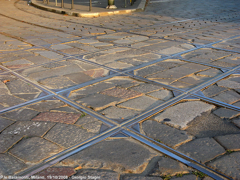 Geometrie di rotaie tranviarie - P.le Baiamonti.