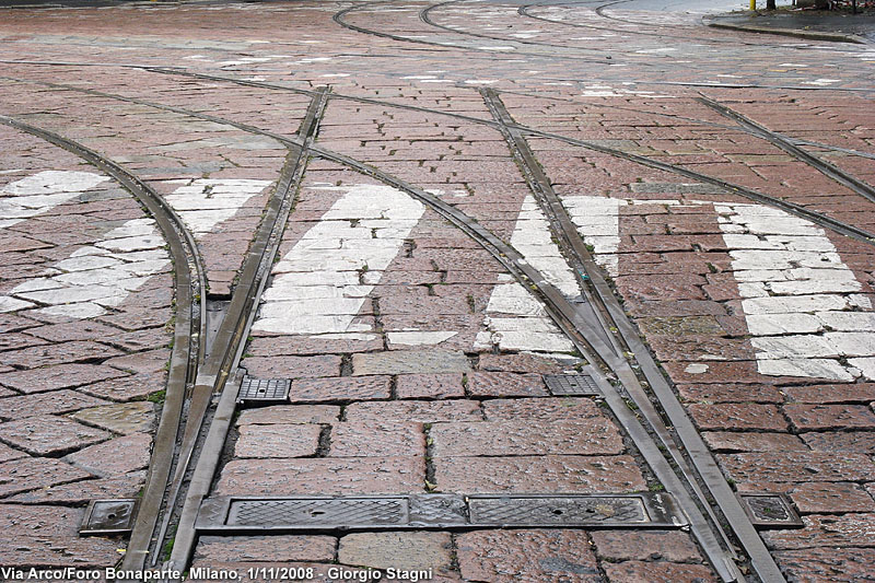 Geometrie di rotaie tranviarie - Foro Bonaparte.