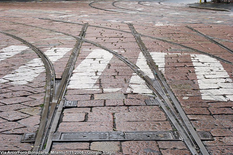 Geometrie di rotaie tranviarie - Foro Bonaparte.