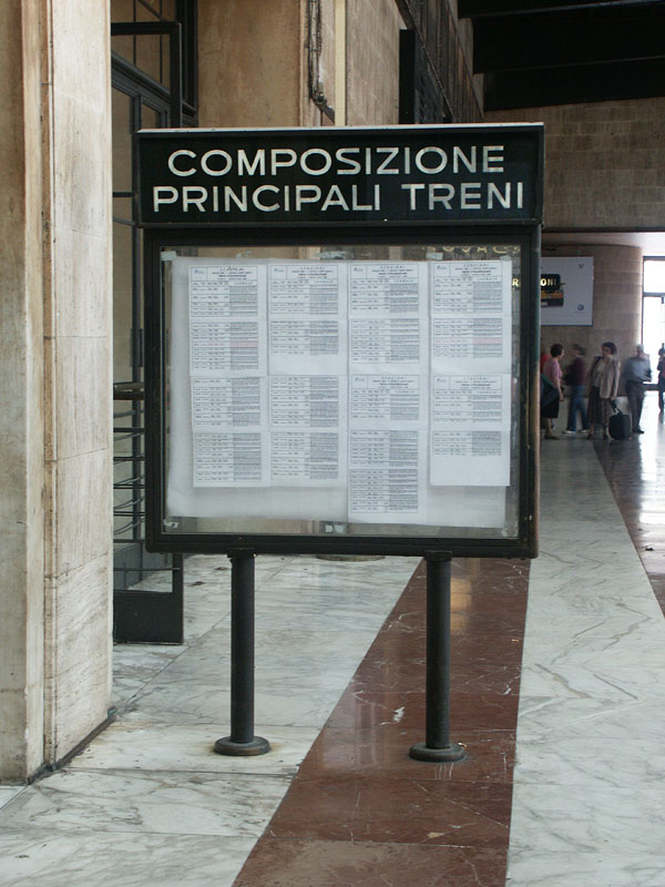 Firenze S. Maria Novella - Composizione principali treni
