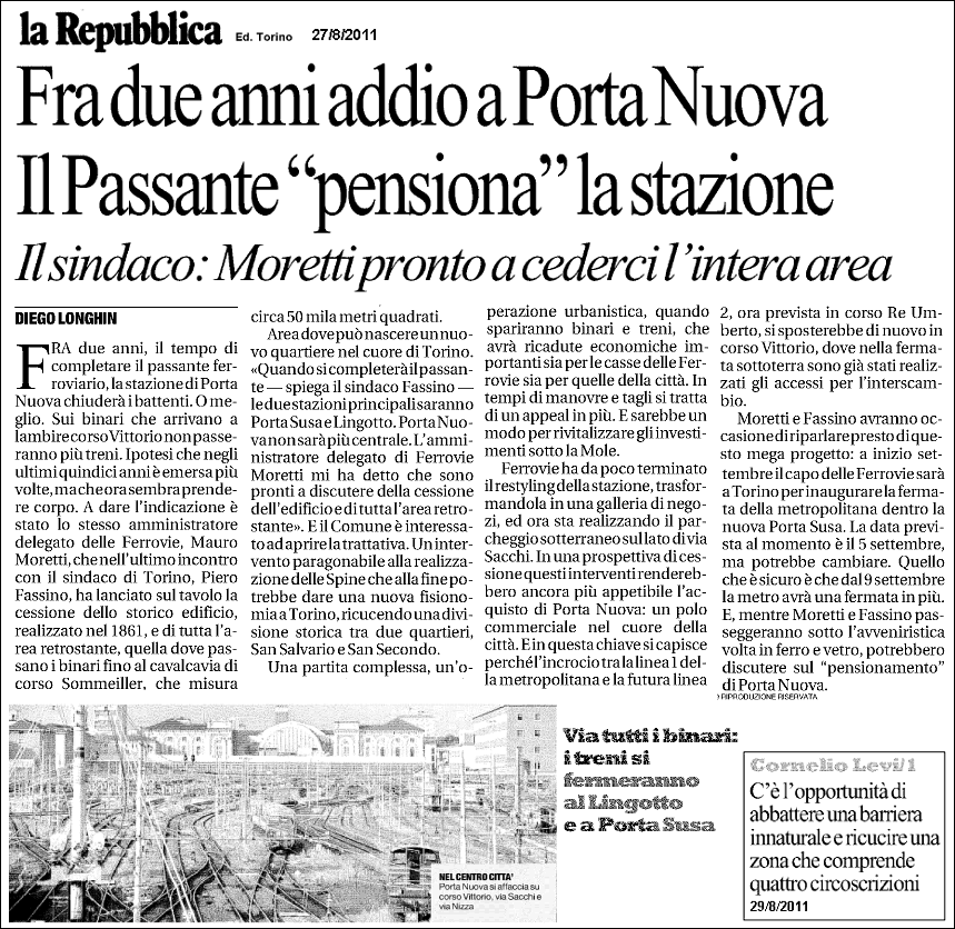 Riqualifichiamo... a Torino e Bra - Addio a Torino Porta Nuova?