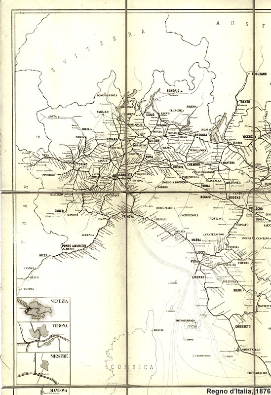 Italia ferroviaria, 1876 - Nord Ovest.