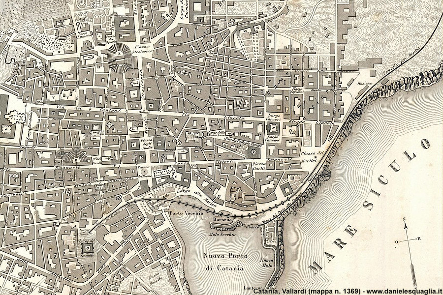 Mappe Vallardi 1870 - Catania.