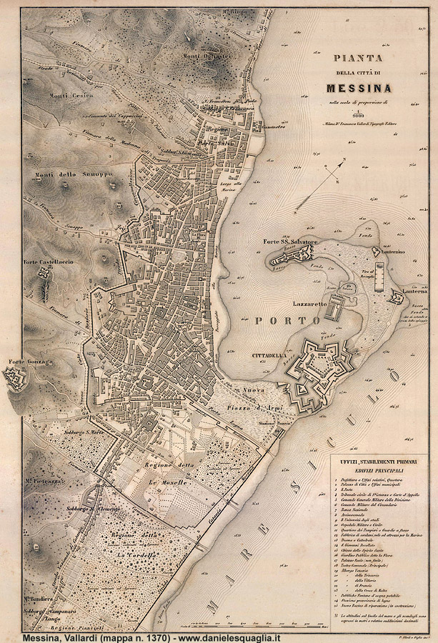 Mappe Vallardi 1870 - Messina (grande)