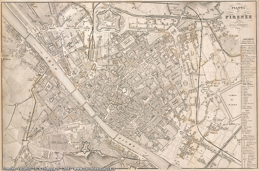 Mappe Vallardi 1870 - Firenze (grande)