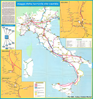 Mappa della ferrovia che cambia (FS 1988) - Mappa della ferrovia che cambia.