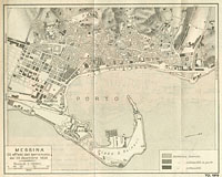 Città italiane, anni '20 - Messina. Gli effetti del terremoto del 28 dicembre 1908 - TCI, Guida d'Italia, 1919.