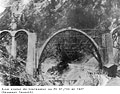 La linea del Tenda durante la ricostruzione - 6. Viadotto di Scarassoui, 1927.