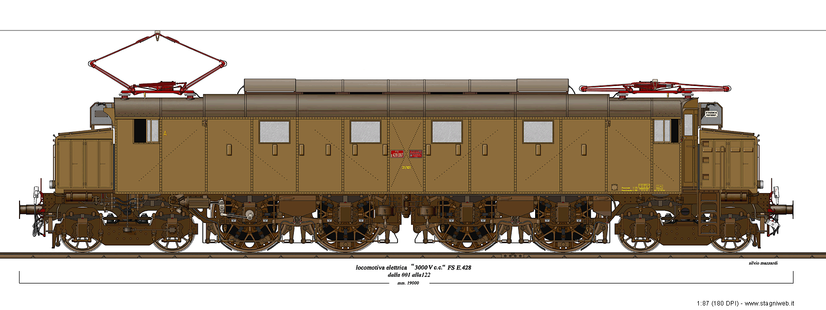 Locomotive a corrente continua - E.428.001-122