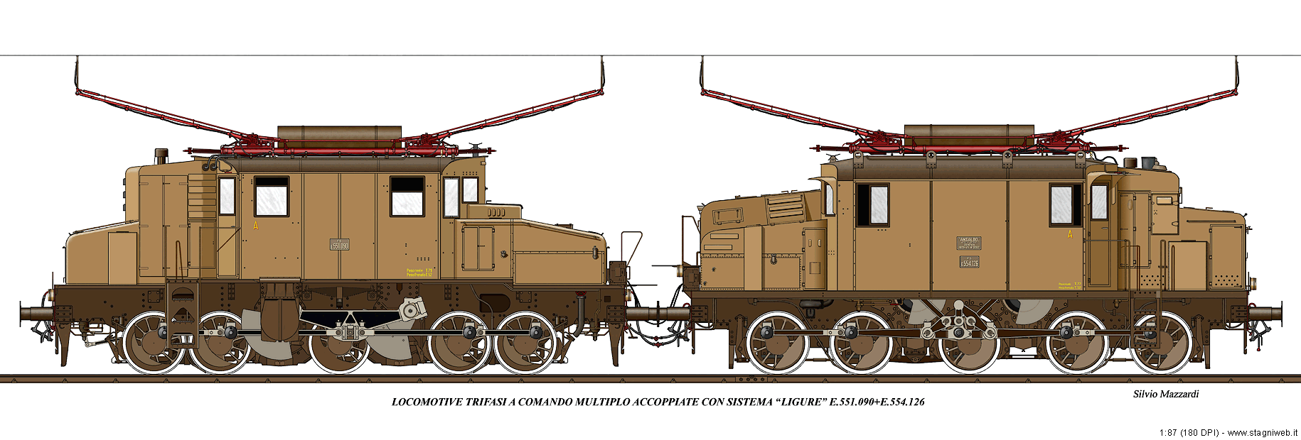 Le macchine classiche - E.551.090+E.554.126 a comando multiplo.