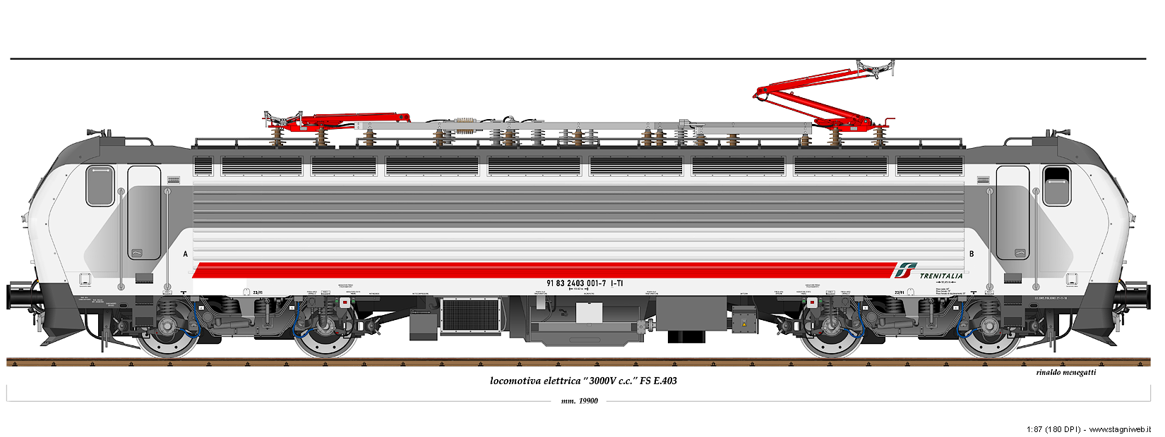 Locomotive a corrente continua - E.403 (IC)