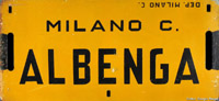 Cartelli di percorrenza - Diretto Milano-Albenga.
