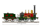 Locomotive a vapore con tender separato - Bayard