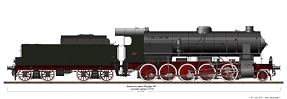 Locomotive a vapore con tender separato - Gr. 480